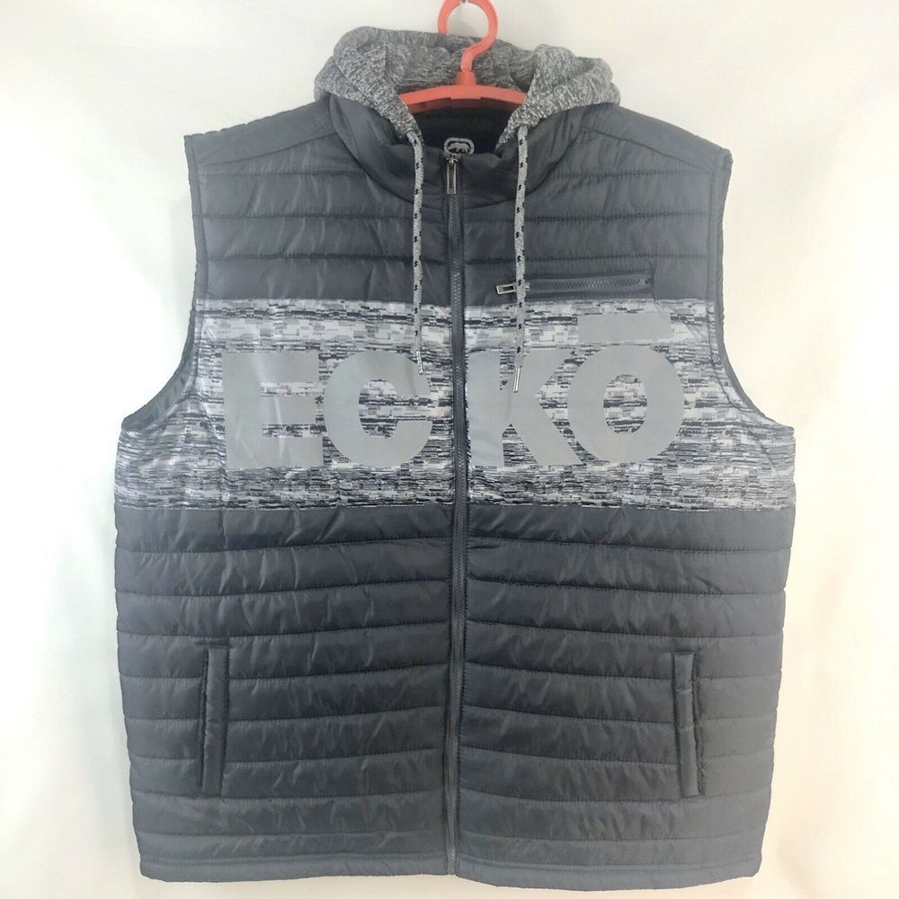New Marc Ecko  Hooded Puffer Vest XXL